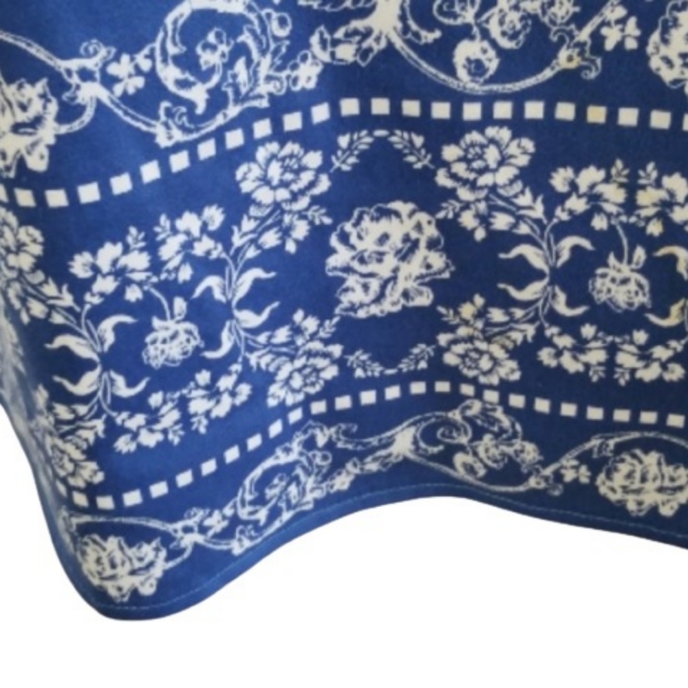 🆕️⬇️London Times Blue & White Border Floral Paisley Shift Dress - Picture 5 of 8